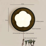 Afralia™ Modern Cotton LED Wall Lamp Pull Chain Switch Yellow Travertine Nordic Bedroom Living Room