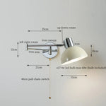 Cream LED Swing Arm Wall Lamp for Living Room Bedroom Mirror Stair Light