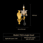 Luxe Crystal Chandelier: Elegant Copper Living Room Dining Candle Light