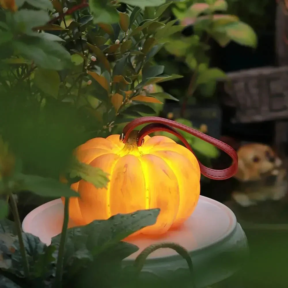 Pumpkin Table Lamp | Rechargeable & Portable | Modern Style, Bedroom Study Atmosphere