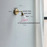 Crown Glass LED Wall Lights Brass Switch Stair Fixtures