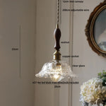 Afralia™ Pink Flower Glass LED Pendant Light Fixture, Modern Nordic Decor