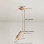 Yellow Travertine LED Pendant Lights with Long Arm Hanging Lamps