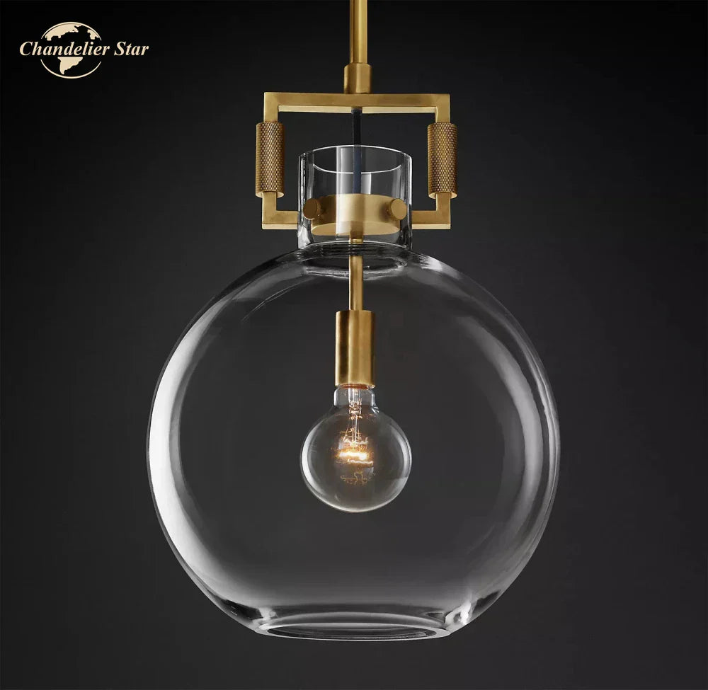 Glass Pendant Chandeliers Modern LED Hanging Lights for Living Room & Dining Room