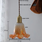 Glass Pendant Lamp Copper Socket Nordic Modern LED Hanging Light