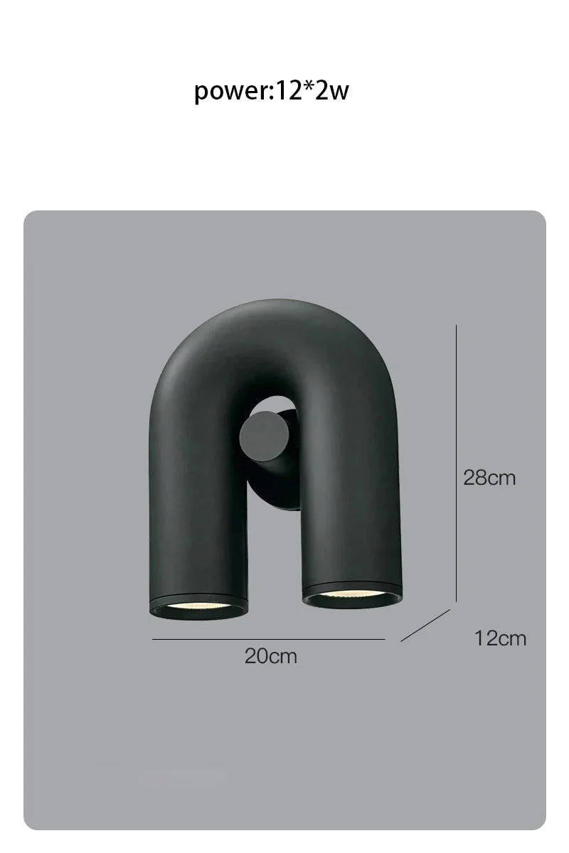 U-shaped Wall Lamp Background Beside Sconce Light Nordic Lighting Living Room Corridor