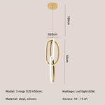 Gold LED Wall Sconce Dimmable Lighting Fixture Polished Steel Modern Luminarias