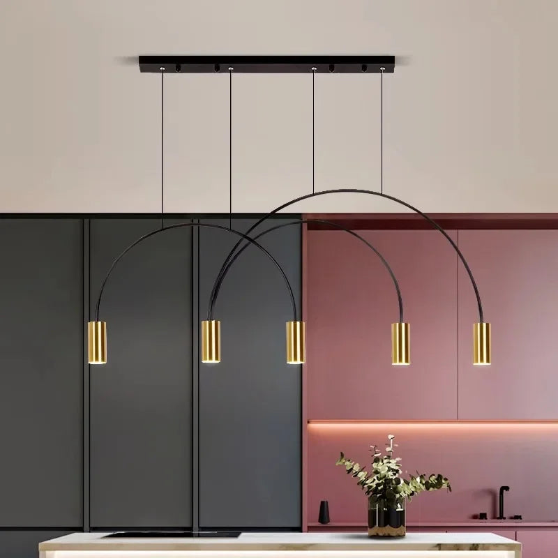 Arc Pendant Light Chandelier - LED Suspension Lamp for Kitchen Island