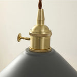 Copper Knob Iron LED Pendant Light - Adjustable Nordic Modern Hang Lamp