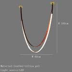 Designer Leather Chandelier Belt Pendant Light for Modern Spaces