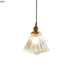 Clear Glass Copper LED Pendant Lamp for Home Decor and Lighting