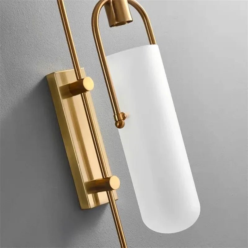 Modern Glass Wall Sconce Light Fixture for Bedside Living Room