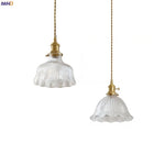 Clear Glass LED Pendant Light for Bedside Living Dining Decor