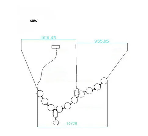 Brass Artistic Necklace Chandelier Lighting for Living Room