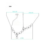 Brass Artistic Necklace Chandelier Lighting for Living Room