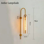 Glass Sconce Wall Lamp for Bedroom Living Room