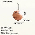 Handmade Japanese Lantern Painting Pendant Lamp Fabric Chandelier