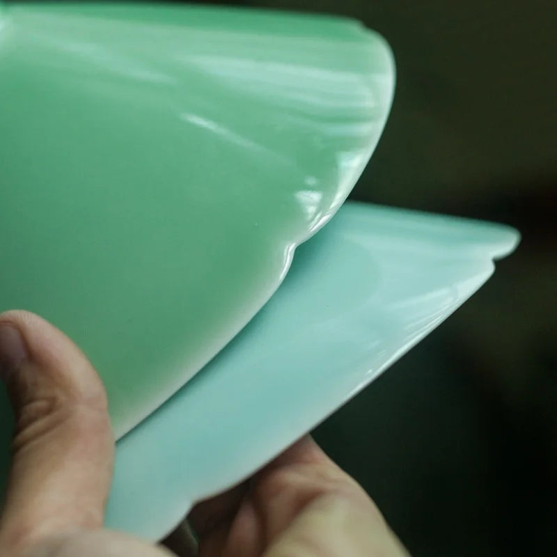 Afralia™ Cyan Ceramic LED Pendant Light for Loft Cafe Bar Decor