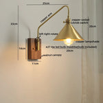 Copper Ceramic LED Wall Lamps Modern Style for Bedroom Living Room Bar