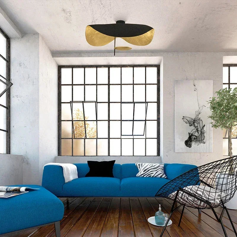 Lotus Leaf LED Ceiling Chandelier Black/White Indoor Lighting