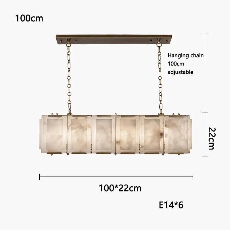 Marble Collection LED Ceiling Chandelier for Dining Room