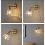 Clear Glass Copper Knob LED Wall Lights | Modern Nordic Design
