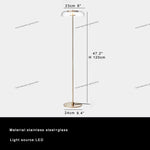 Modern Clear Glass LED Floor Lamp for Home Decor & Living Room Lightning