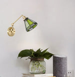 Afralia™ Nordic Glass LED Wall Lamp Mirror Loft Stairs Living Room Bedside Night Light