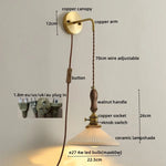 Copper Ceramic LED Wall Lamps - Nordic Modern Design