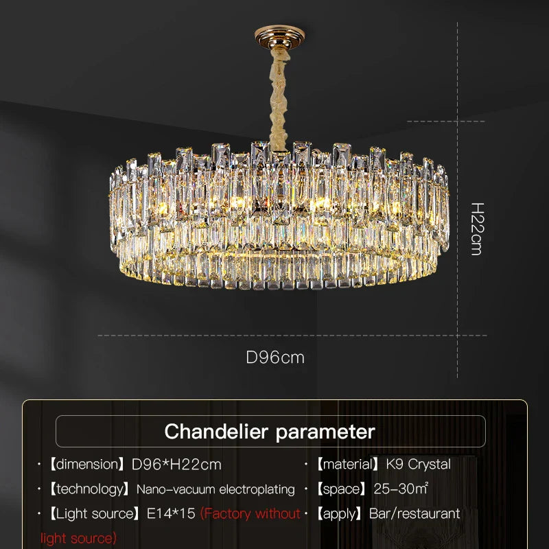 Luxury Crystal Chandelier Modern Simple Dining Room Bedroom Light