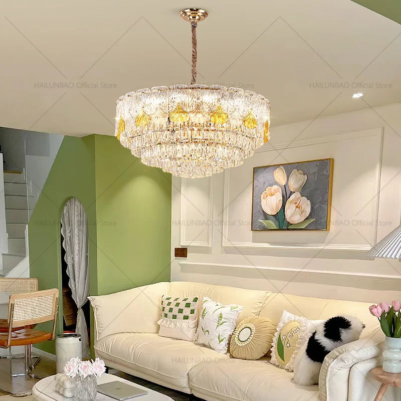European Crystal Chandelier Light for Luxury Living Room, Dining Room, Hall and Villa