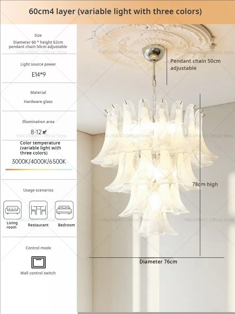 Elegant Crystal Chandelier for Duplex Apartment & Villa Staircase