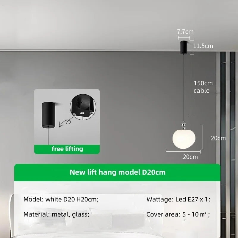 Nordic Chrome Globe Pendant Lights - Modern LED Indoor Light