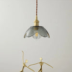 Glass Copper LED Hanging Light: Nordic Pendant Lamp, Living Room Bedroom Coffee Knob Switch