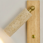 Copper LED Wall Lamp: Modern Nordic Style Mirror Light with Travertine Switch