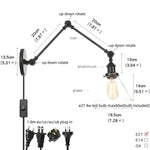 Afralia™ Vintage Industrial LED Wall Lamp with Pull Chain Switch & Clear Glass