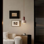 Yellow Travertine LED Pendant Lighting for Living Room Decor