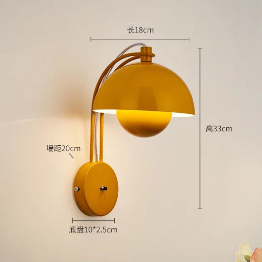 Flower Bud Bedroom Wall Sconce Light