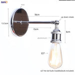 Afralia™ Loft LED Wall Light Industrial Vintage Bedroom Bedside Lamp