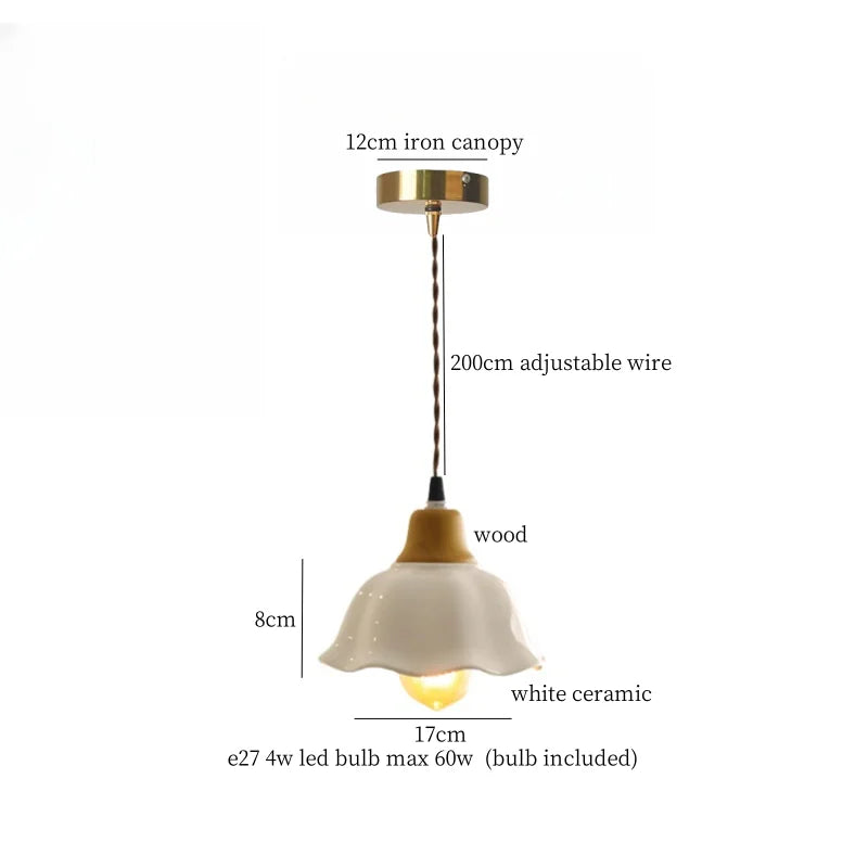 Afralia™ Ceramic LED Pendant Light for Kitchen Dining Living Room