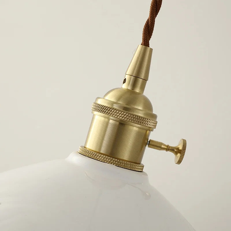 Ceramic Knob Switch LED Pendant Light, Nordic Modern Hang Lamp