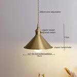 Copper LED Pendant Light, Modern Decor for Bedroom & Living Room