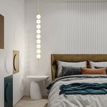 Art Deco LED Glass Pingpong Pendant Light in Gold Chrome Black.