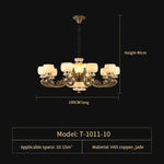 Jade Chandelier: Stylish Chinese Zen Living Room Lamp for Duplex Building by Guangdong Zhongshan