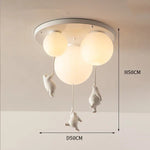 Bear Resin Pendant Light for Children's Room & Kindergarten