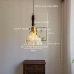 Japanese Style Green Glass LED Pendant Chandelier for Home Decor