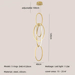 Gold LED Wall Sconce Dimmable Lighting Fixture Polished Steel Modern Luminarias