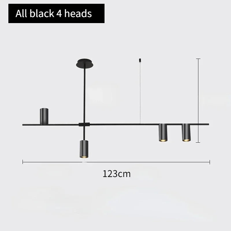 Modern Golden Metal LED Chandelier for Kitchen Dining Room Lighting