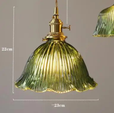 Blue Glass Pendant Lights for Bedroom Dinning Living Room