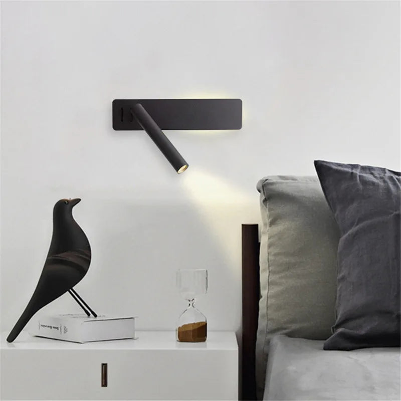 LED Wall Reading Lamp for Bedroom, Hotel Headboard, Night Light